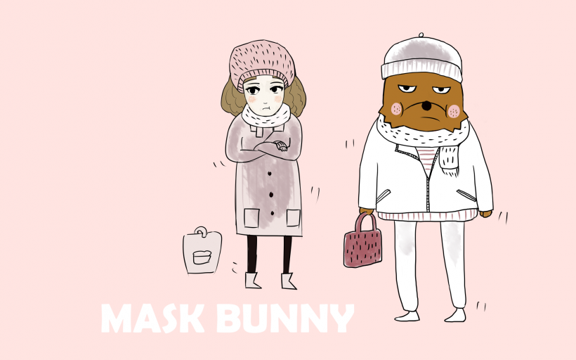 可爱的面具兔系列卡通图(22张高清图片)